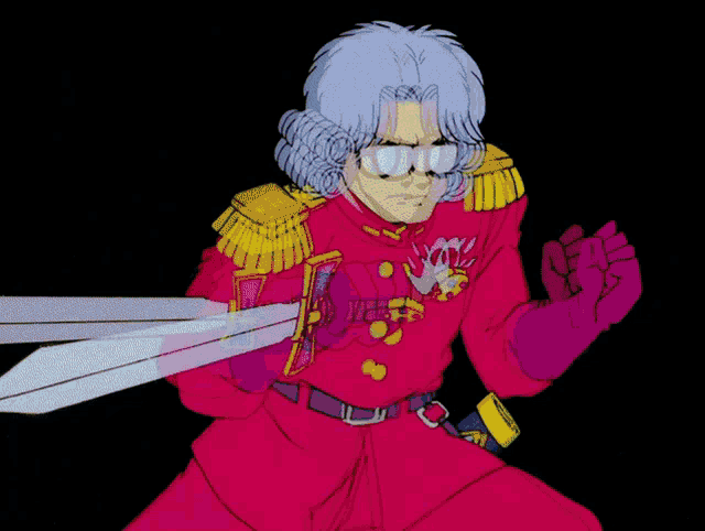 a cartoon drawing of a man shooting a lightning bolt