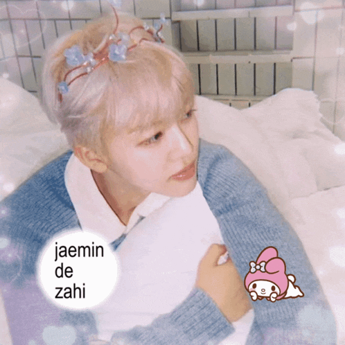a picture of a girl with the name jaemin de zahi