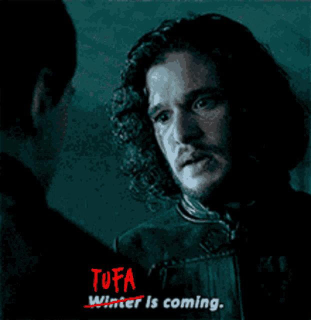 tufa attack is written in red on a blue and black background