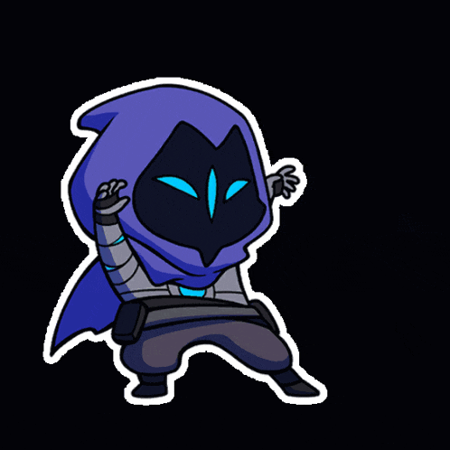 a cartoon drawing of a person with a hood on their head