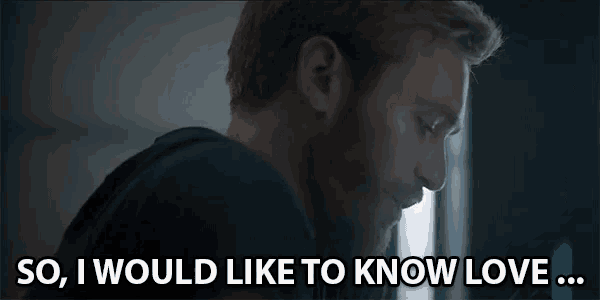 a man with a beard is saying so i would like to know love