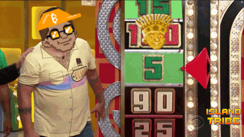 a man standing in front of a screen that says " island tribe "