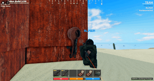 a screenshot of a video game called fallen build shows a person holding a fishing rod