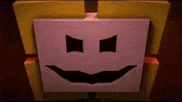a cartoon drawing of a smiley face with black eyes