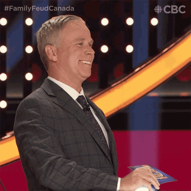 Laughing Gerry Dee GIF - Laughing Gerry Dee Family Feud Canada GIFs
