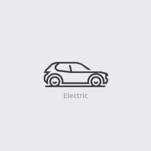 a line drawing of an electric car with the word electric underneath it .