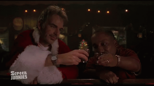 The Best Way To Get Through Christmas GIF - Billy Bob Thorton Tony Cox Cheers GIFs