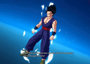 a video game character named gohan says " whew that couldve gone either way "