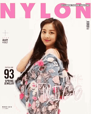 a woman is on the cover of nylon magazine .