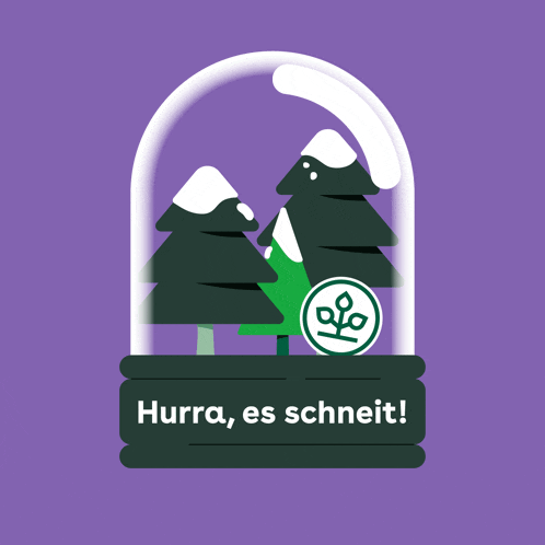 a snow globe that says hurra es schnell