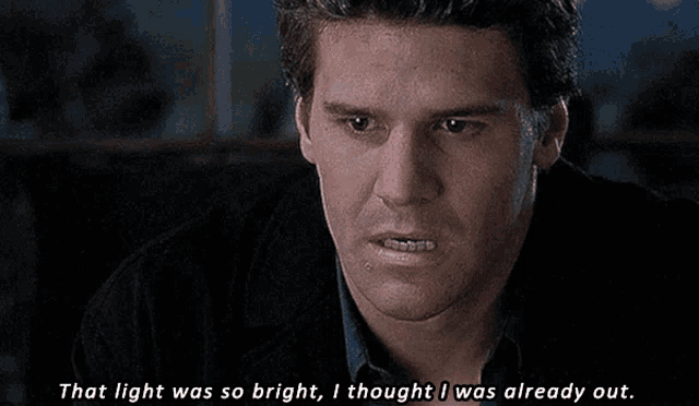 a man says that light was so bright , i thought i was already out