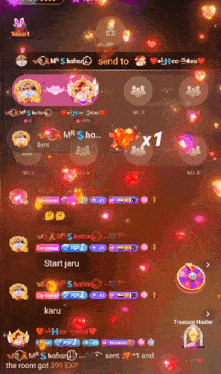 a screenshot of a video game with the words " the room got 399 exp " on it