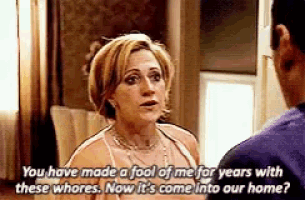 a woman is talking to a man and says you have made a fool of me