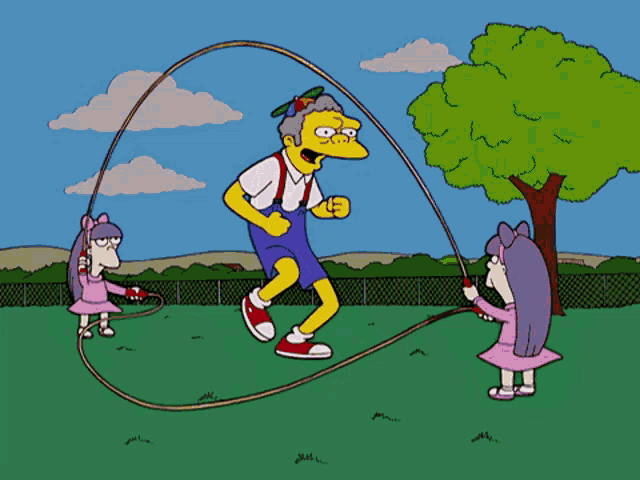 Simpsons Moe GIF - Simpsons Moe Skipping GIFs