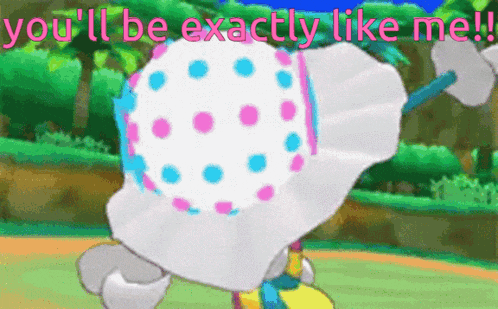 a picture of a cartoon character with the words " you 'll be exactly like me "
