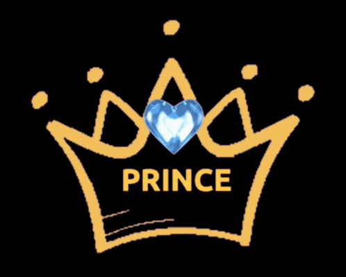 a drawing of a crown with the word prince written on it