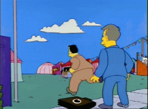 Simpsons Principal Skinner GIF - Simpsons Principal Skinner Briefcase Throw GIFs