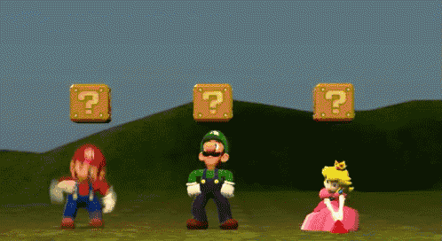 mario and luigi are standing next to each other in a game