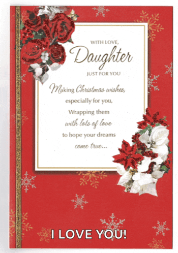 a christmas card that says i love you