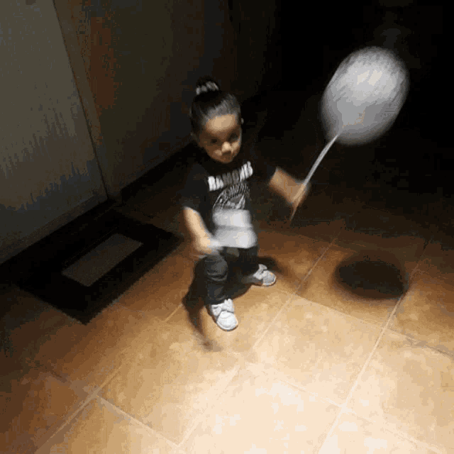 Excited Kid Dancing Girl GIF - Excited Kid Dancing Girl Balloons GIFs