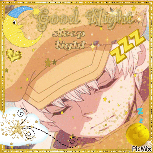 a picture of a boy sleeping with the words good night sleep tight written on it