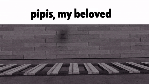 a sign that says pipis my beloved on it