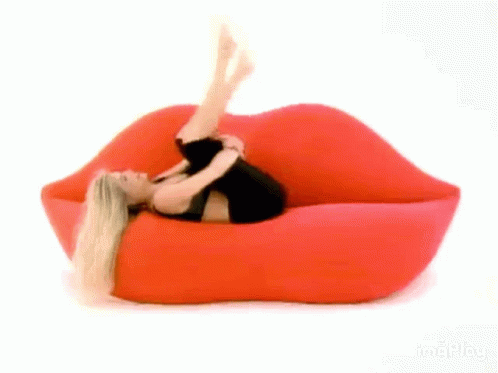 Model Lips GIF - Model Lips Couch GIFs