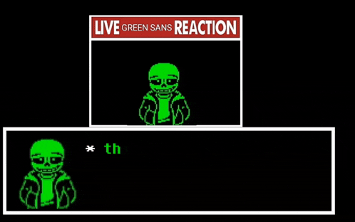 a live green sans reaction looks like a chat