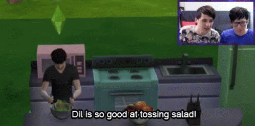 The Sims Tossing Salad GIF - The Sims Tossing Salad Video Game GIFs
