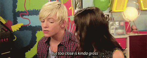 But Too Close Is Kinda Gross GIF - Austin And Ally Close Gross GIFs