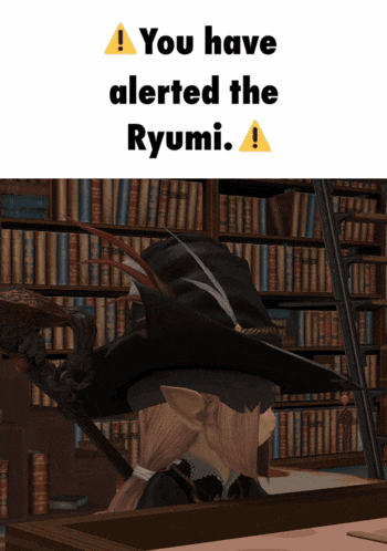 a poster that says you have alerted the ryumi with a picture of a witch