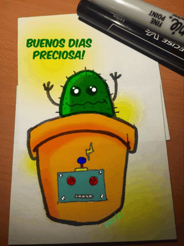Buenos Dias Preciosa Cactus GIF - Buenos Dias Preciosa Cactus Suculenta GIFs