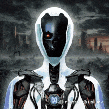 a picture of a robot with the letters ai on the bottom right