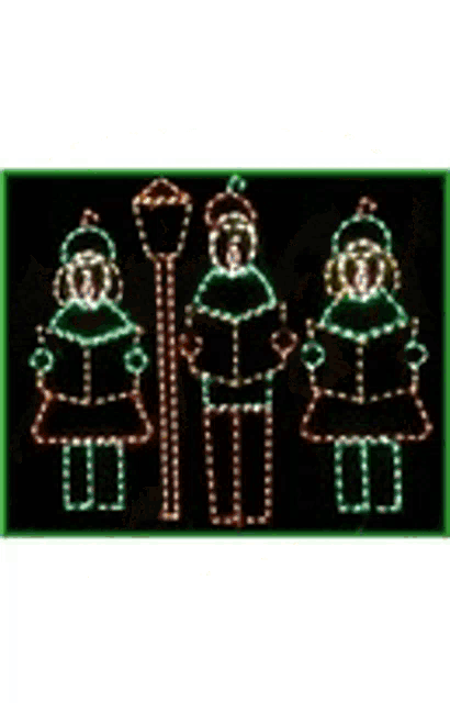 a christmas light display in the shape of a cake with a candle on top