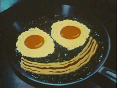 Sizzling Eggs & Bacon GIF