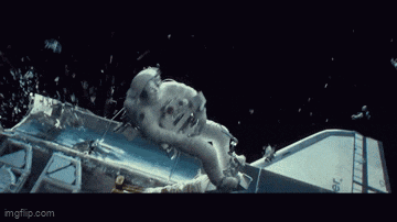 a man in a space suit is floating in space with the url imgflip.com