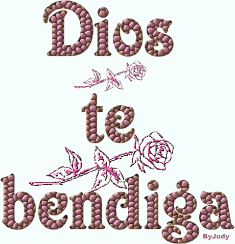 a sign that says dios te bendiga with a rose on it