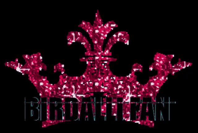 a picture of a pink crown with the name birdalifan written underneath it
