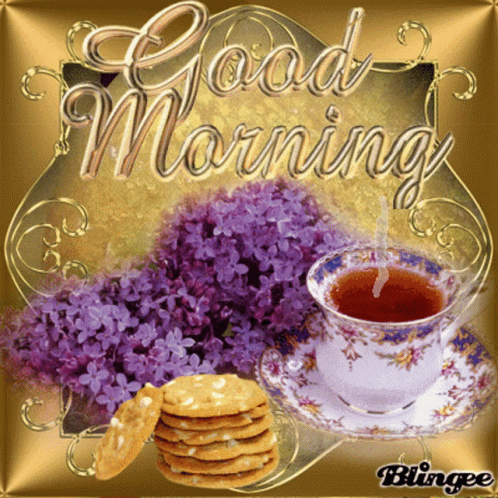 Good Morning Tea GIF - Good Morning Tea Cookie GIFs