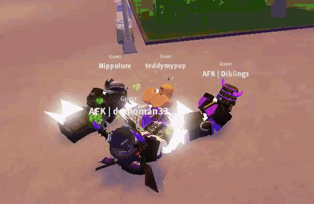 a cartoon character is flying through the air in a video game with a purple circle around him .