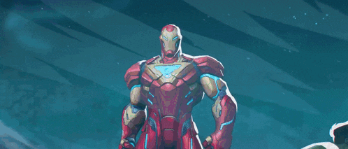 iron man and hulk are fighting in a video game