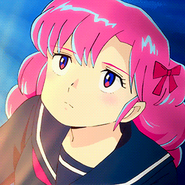a girl with pink hair is wearing a sailor uniform