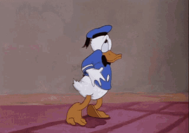 Donald Duck Tip Toe GIF