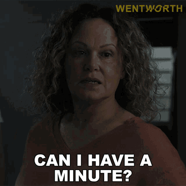 Can I Have A Minute Rita Connors GIF - Can I Have A Minute Rita Connors Wentworth GIFs