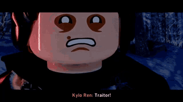 a lego character says kylo ren traitor