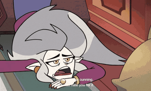 a cartoon of a woman laying on the floor with the words " keep your cunning " above her