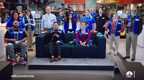 Watching Together Superstore GIF - Watching Together Superstore Bonding GIFs
