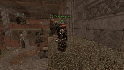 a group of soldiers are in a video game and one of them is named ugly yimigame