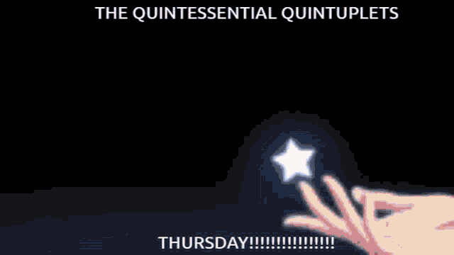 a pixelated image of a girl with the words the quintessential quintuplets thursday written below her