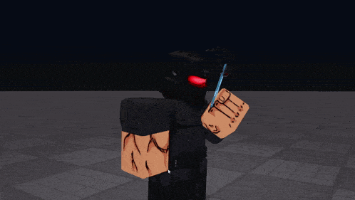 a cartoon character with yellow hair and glasses is standing in front of a person holding a gun